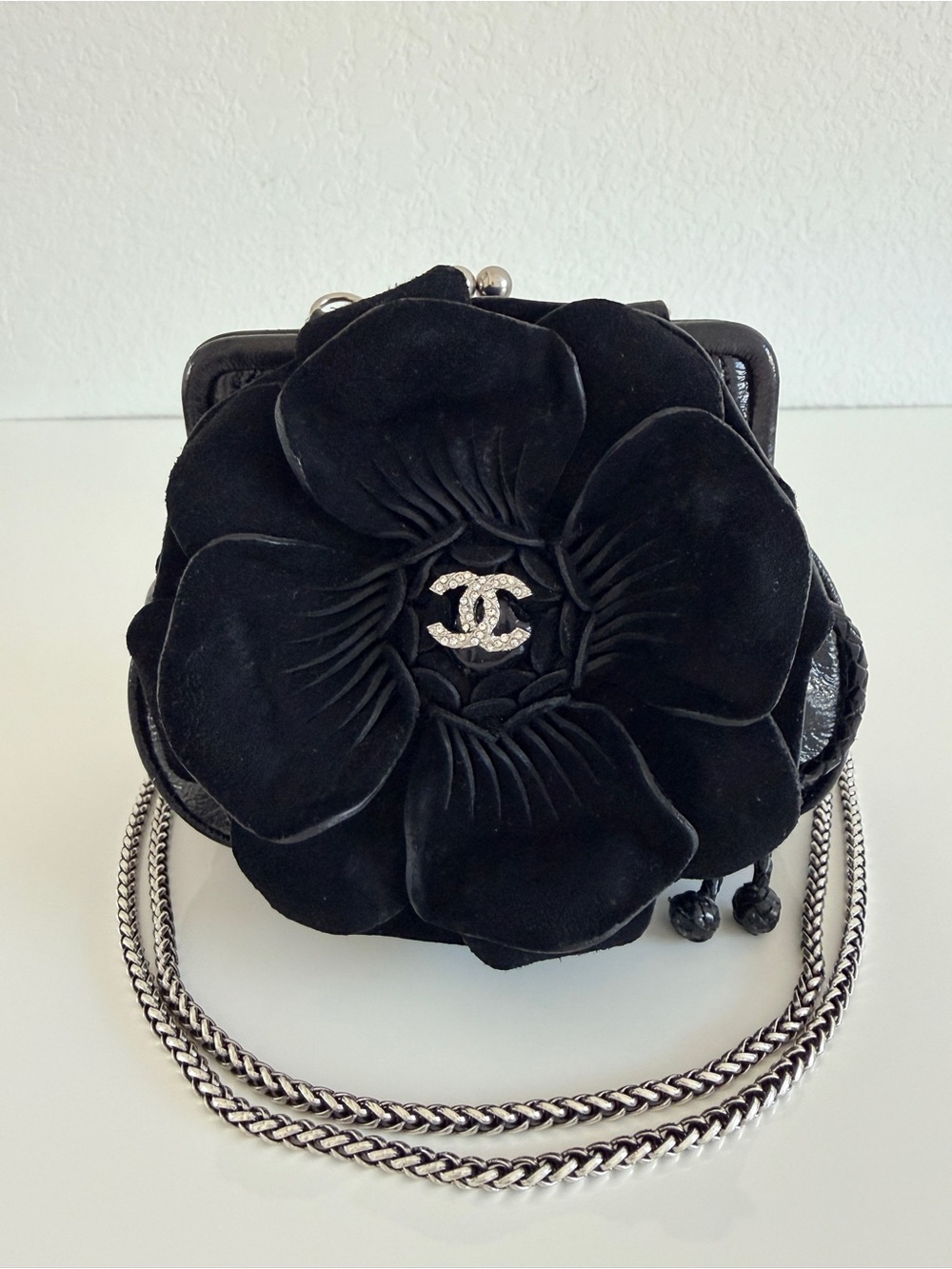 Camellia flower crossbody bag